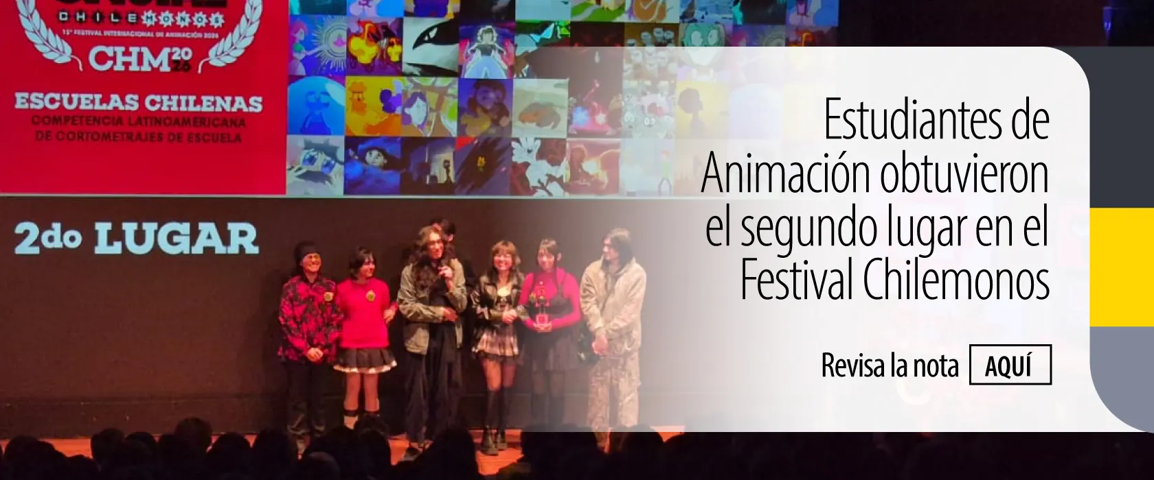 Corto de estudiantes U. Mayor obtuvo el segundo lugar en el Festival Chilemonos