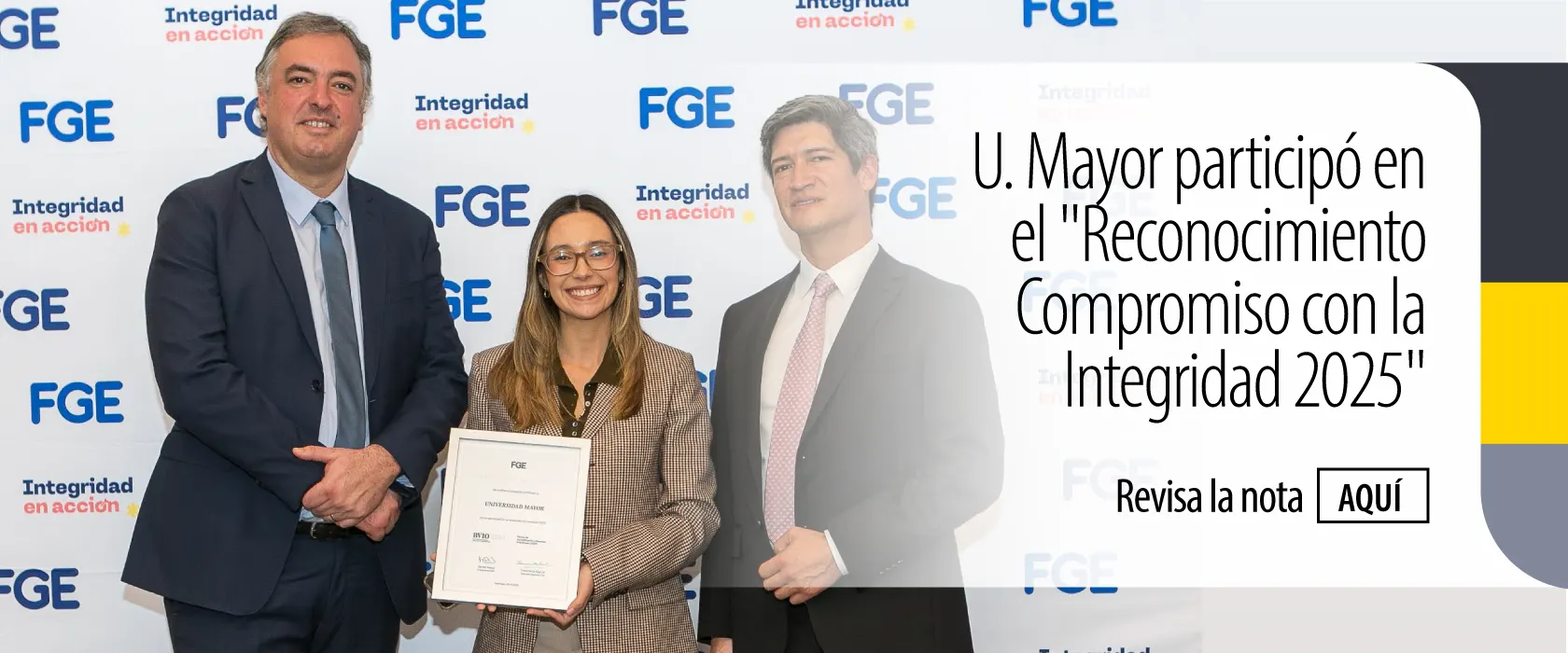 U. Mayor participó en el "Reconocimiento Compromiso con la Integridad 2025"